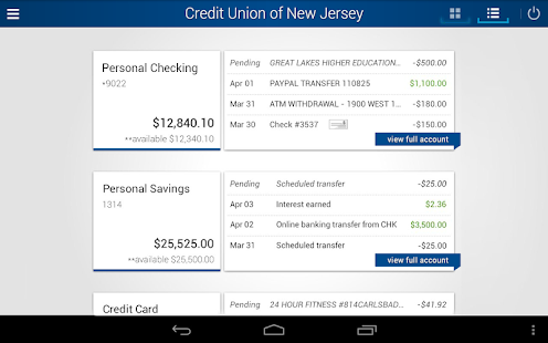 Credit Union of New Jersey Screenshots 5