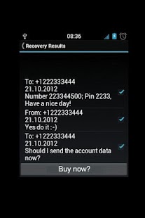 SMS Recovery DEMO Screenshot