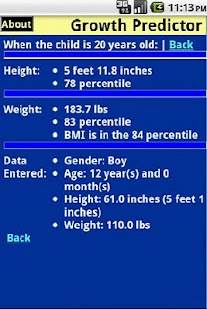 Child Growth Predictor Screenshots 1