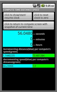 STOPWATCH SPEED DISTANCE TIME Screenshots 0