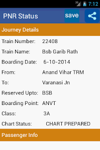 PNR Status Info Indian Railway Screenshots 2