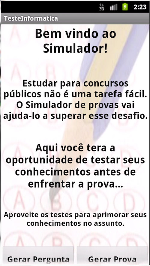 Android application Informatica para Concurso screenshort
