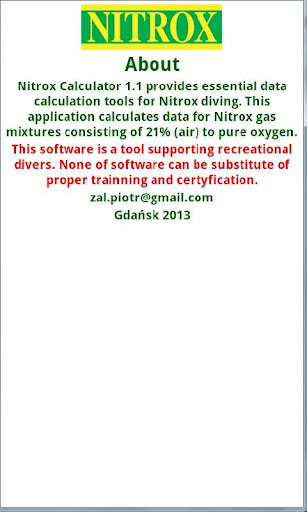 【免費運動App】Nitrox Calculator for Divers-APP點子