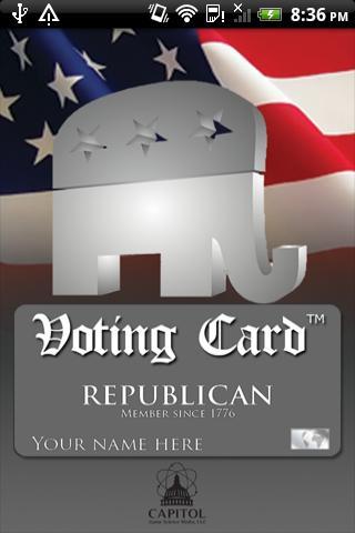 Voting Card Republican