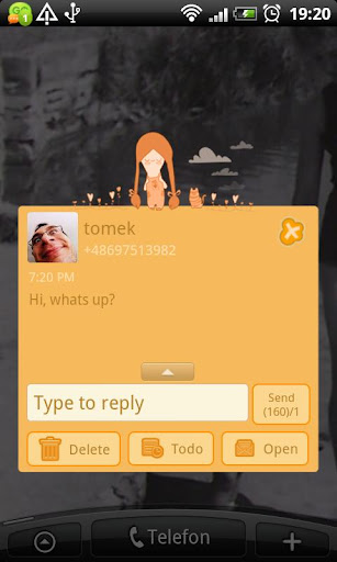 免費下載個人化APP|GO SMS Pro Orange Girl Theme app開箱文|APP開箱王