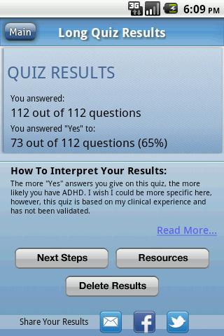 ADHD Quiz Screen 3