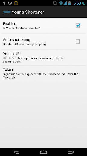 Yourls Shortener