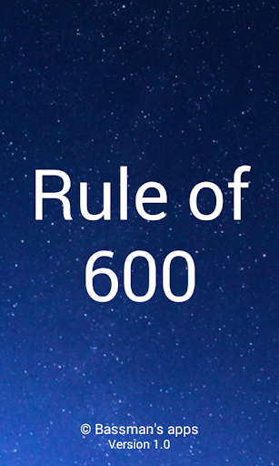 Rule of 600