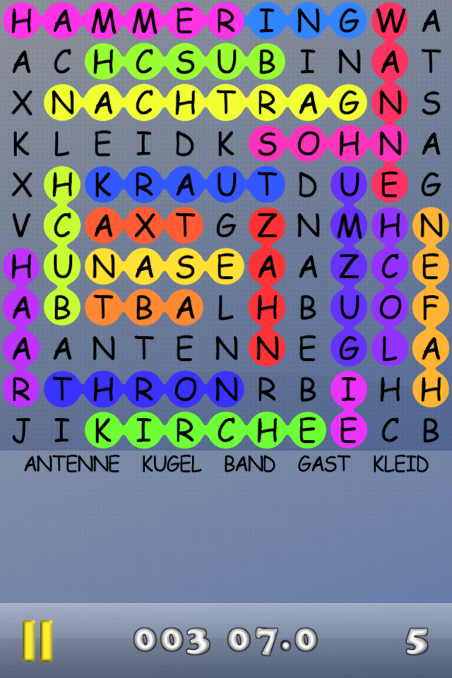 Android application Word Search screenshort