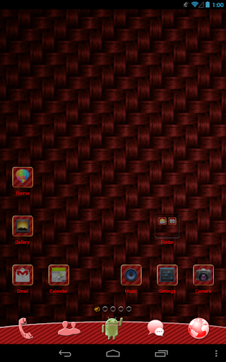 Red Carbon GO Launcher Theme