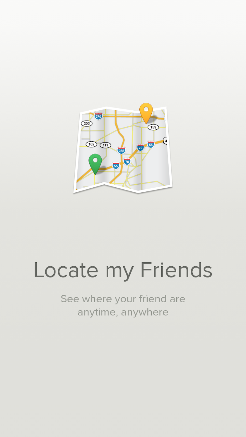 Find My Friends Screen 1