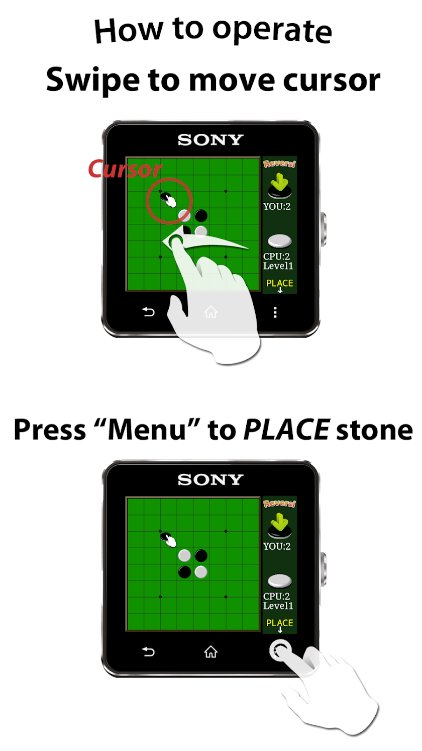 REVERSI for SmartWatch2 Screen 2