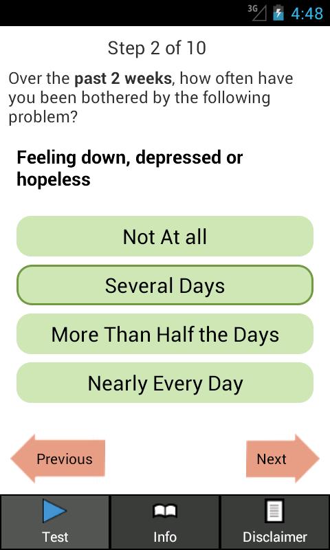 What is a depression test?