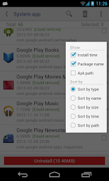 System app remover (root needed) Captura de tela 2