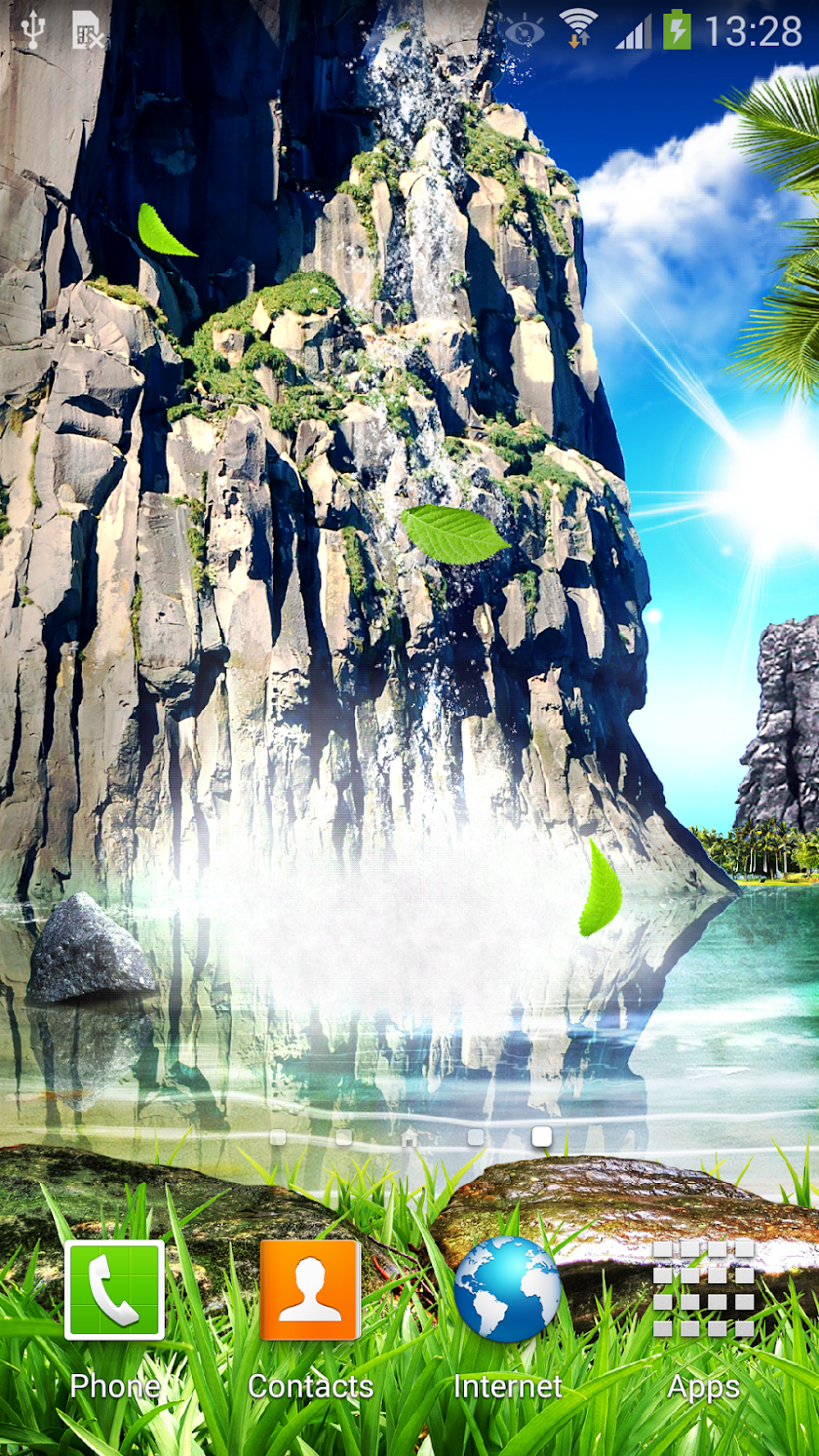 Tropical 3D Waterfall HD Screen 3