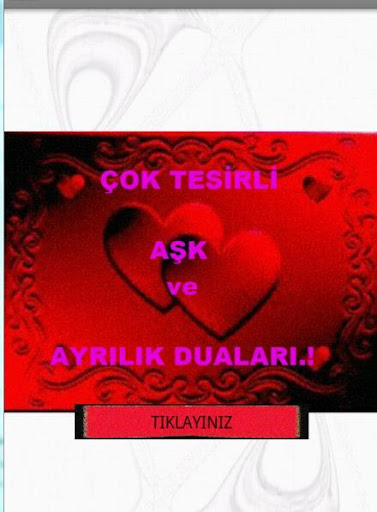 DUALAR AŞK ve AYRILIK DUALARI