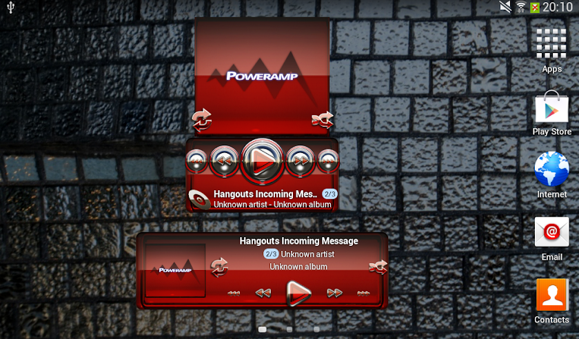 Poweramp widgetpack - Red Glas Screen 3