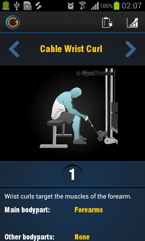 Gymprovise Gym Workout Tracker Screen 3