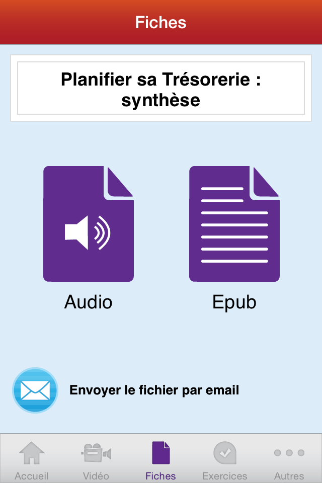 Planifier la trésorerie Screen 3