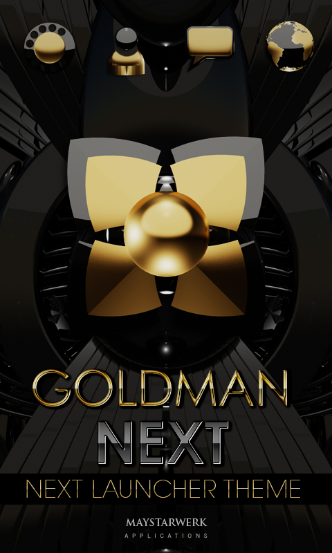 gold man Next Launcher Theme Screen 1