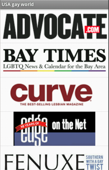Android application USA Gay World screenshort