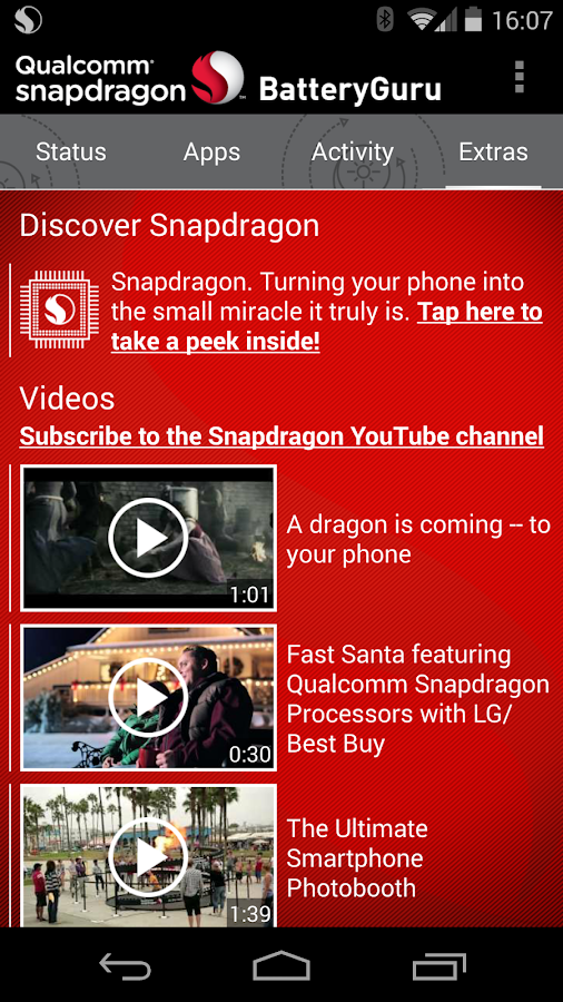 Snapdragon™ BatteryGuru - screenshot