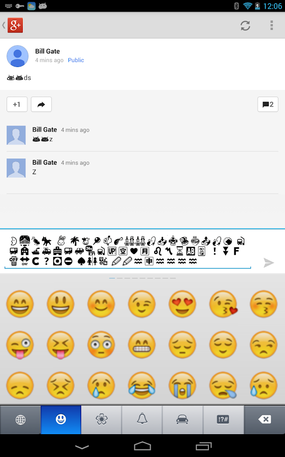 iOS7 Emoji Keyboard - screenshot