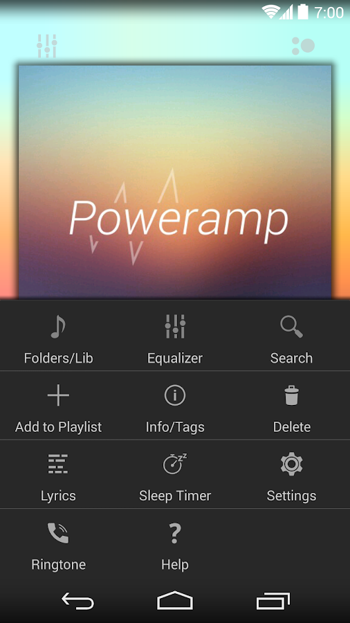 Poweramp KitKat/JB/ICS Skin - screenshot