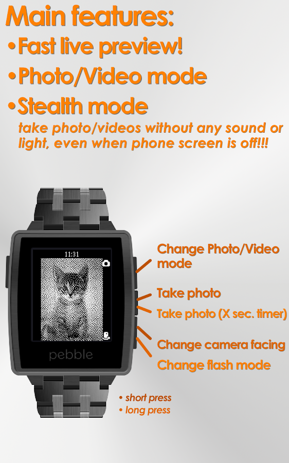 PblCamera - Camera for Pebble - screenshot