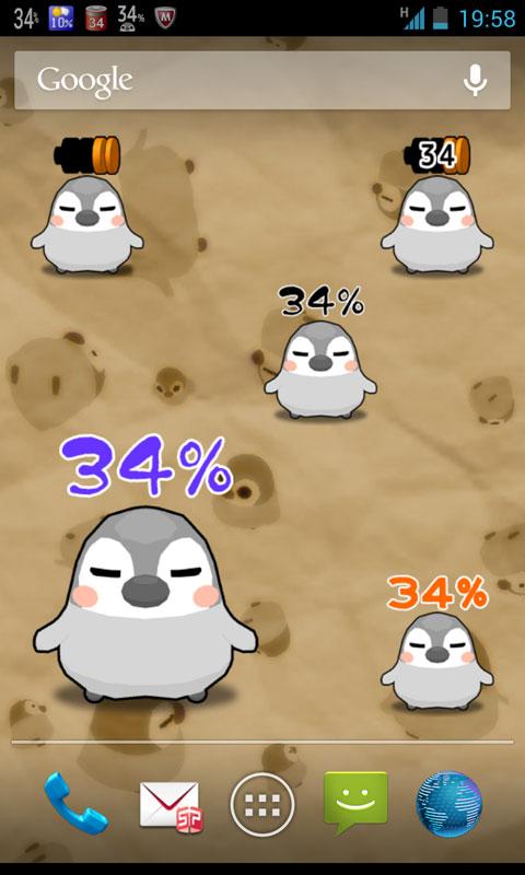 Android application Pesoguin Battery 3D Full Ver. screenshort