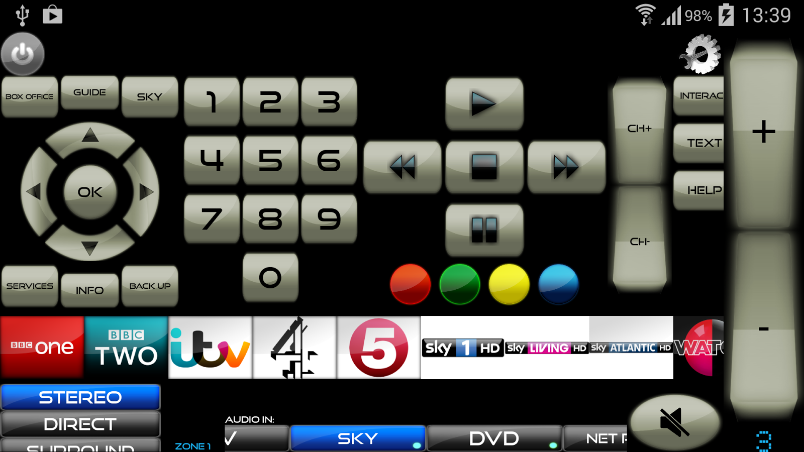 box how directv cable to install TV, Cable, Smart Blu Satellite, AVR Ray, Remote  Android