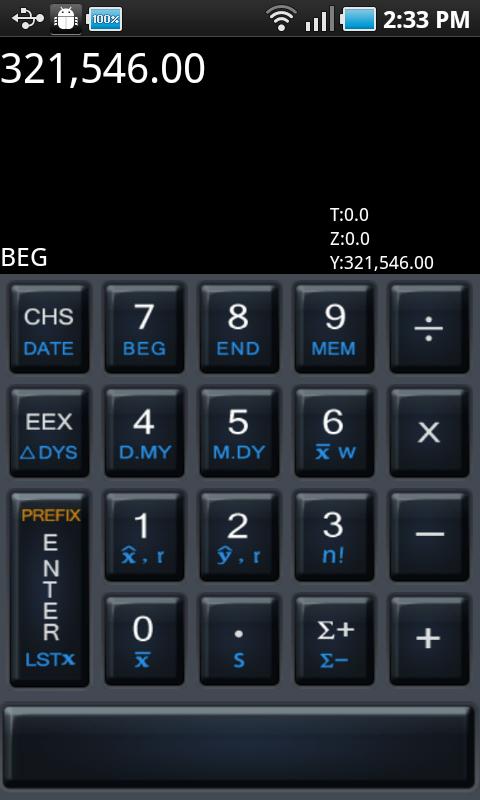 Android application HD 12c Financial Calculator screenshort