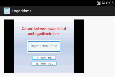 Logarithm Exponential