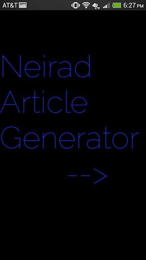 Neirad Article Generator