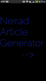 Neirad Article Generator poster 1