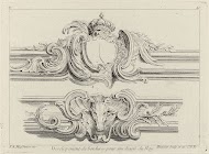 Wapen van de Franse koning in een fragment van de rand om een portret