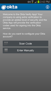 okta verify android code verification google signing generates pass required extra into