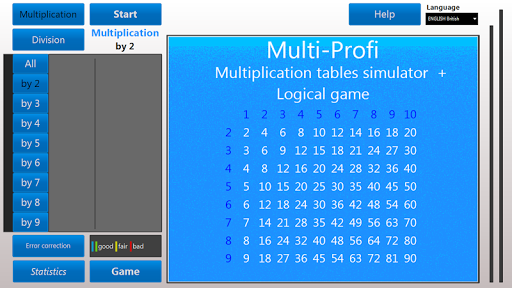 Multiplication tables trainer