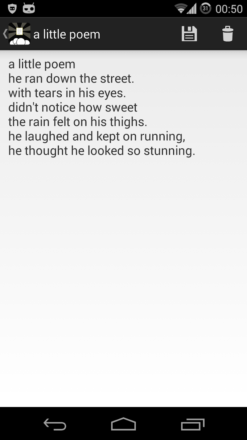 My Own Notes Screen 3