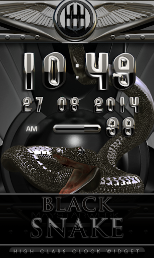 black snake digital clock