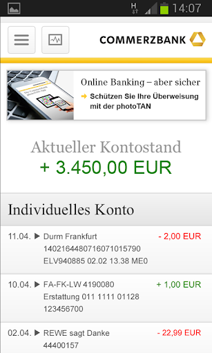 Commerzbank Kontostand