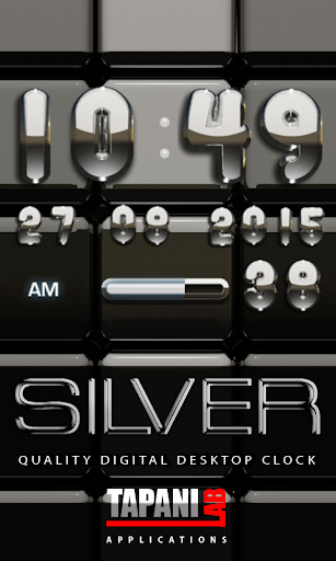 Digi Clock Black Silver widget