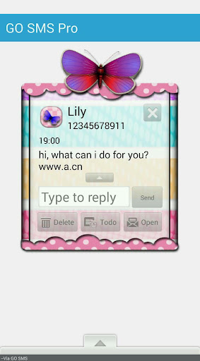 【免費個人化App】Butterflies/GO SMS THEME-APP點子