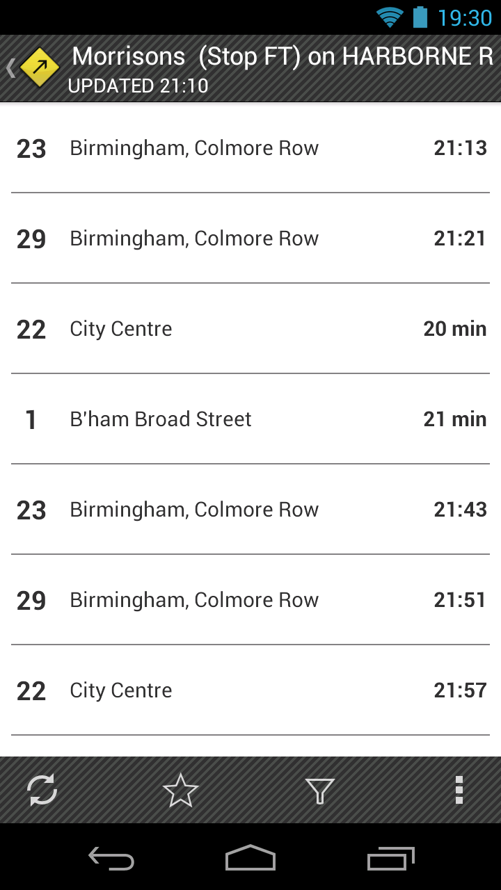 UK Bus Times - Catch That Bus! Screen 2