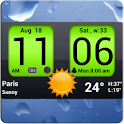 Flip Clock xTheme Widget 4×2 logo