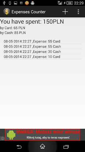 Expenses Counter