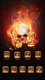 Download Flame Skull GO Launcher Theme APK