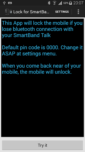 Lock for SmartBand Talk SWR30