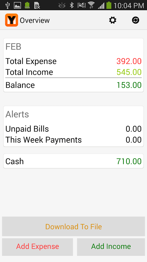 Android application My Budget - Personal Manager screenshort