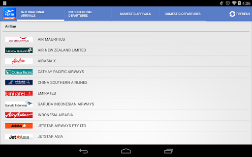 Perth Flight Info